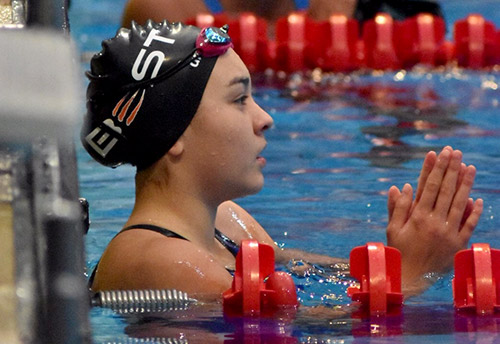 Bangkok Swim Academy national swimmer Chloe in the pool